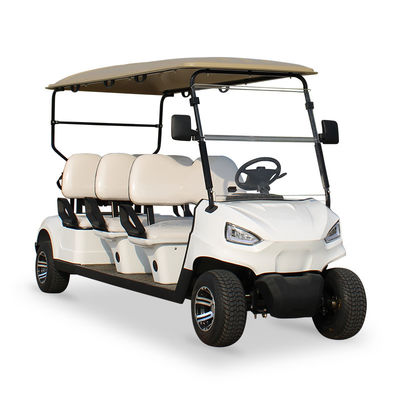 Giá tốt. Kích thước lốp xe 205/50-10 Độ kính lốp xe 18.1in 460mm mạnh mẽ 4KW AC Motor Electric Golf Cart 2024 6 chỗ ngồi vận chuyển hành khách trực tuyến